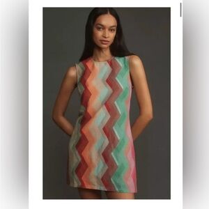 Conditions Apply Sleeveless Crew Neck
Shift Mini Dress